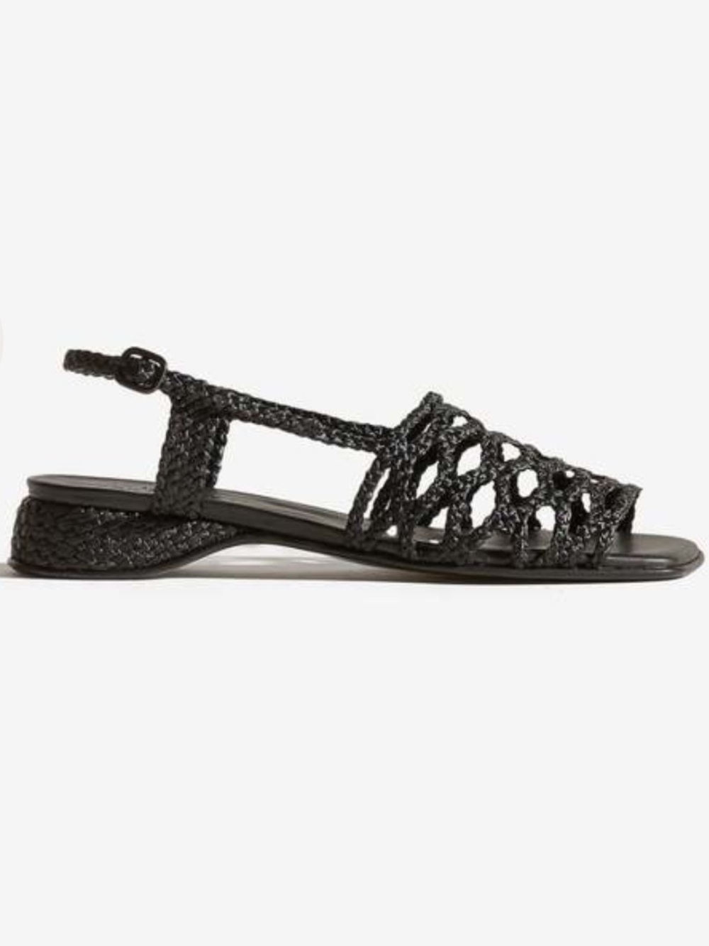 Hereu Alzira Woven Detail Sandal in Black - Picture 2 of 5